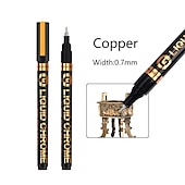 economico pittura, disegno e materiale artistico-1 pennarello argento/gole/rame/bronzo rosso cromato pennarello riflettente a specchio, 4 stili disponibili, perfetto per la decorazione pasquale, perfetto per la decorazione pasquale