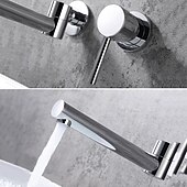 cheap Wall Mount-Concealed Wall Mount Bathroom Faucet Sink Mixer Basin Taps, Rotatable Washroom Vessel Single Handle Tap with Cold and Hot Hose