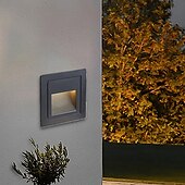 economico applique da esterno-luci per gradini luci per scale a led per interni bianco caldo/bianco 3000k/6000k luci impermeabili ip65 per gradini, nero 110-240 v