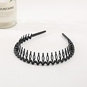 economico Accessori per acconciature-1pc fasce per capelli a zig zag per donne ragazze adolescenti, fasce per capelli in plastica con denti, pettine per capelli antiscivolo fasce per la testa accessori per capelli