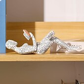 ieftine sculpturi și statui de grădină-2 buc pulp woman citind raft decor, figurină femeie citind, rășină statuie gânditor stil, sculpturi abstracte figurine pentru decor acasă modern birou raft desktop