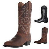 tanie obuwie-Retro / vintage Hipisowskie 1970 Obuwie But zachodni Hipisowskie West Cowboy Żakard Solidne kolory Męskie Karnawał Bal maskowy Urlop Impreza / Wieczór Na co dzień Dla dorosłych Obuwie Na każdy sezon