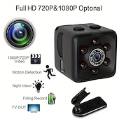 cheap IP Cameras-1pc SQ11 1080P Portable Wearable Night Vision Small HD Nanny Camera Mini Indoor Covert Security Cube Camera Conference Video Recorder
