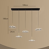 cheap Unique Chandeliers-Ceiling Pendant Light 3/4/5/6 Head Modern Creative Lotus Leaf Office Front Desk Chandelier Light Luxury Bar Front Desk Dining Table Lighting 110-240V