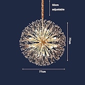 olcso Csillárok-modern arany kristály csillárok, 18/24-es fényű 60/77cm pitypang tűzijáték függő világítás, golyós függő csillár világítótestek étkezőbe hálószoba nappali konyha sziget 110-240v