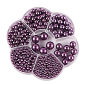 halpa helmien valmistussarja-1150kpl mustia helmihelmiä korujen tekemiseen muoviset helmihelmet löysät pyöreät tekohelmihelmet, joissa on reikiä askarteluun korvakoru choker kaulakoru rannekorun valmistus 3/4/5/6/8/10/12mm