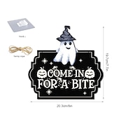 economico cartelli da parete in legno-1pc halloween segno da parete in legno teschio targa in legno appeso decorazione per porta d&#039;ingresso spaventoso portico decor appeso regalo per agriturismo home bar outdoor indoor room decor home decor