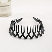economico Accessori per acconciature-1pc fasce per capelli a zig zag per donne ragazze adolescenti, fasce per capelli in plastica con denti, pettine per capelli antiscivolo fasce per la testa accessori per capelli