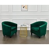 cheap Armchair Cover &amp; Armless Chair Cover-Velvet Club Chair Barrel Chair Slipcover Tub Chair Cover with Seat Cushion Cover Non Slip Furniture Protector Couch Cover with Elastic Bottom for Hotel Bar,Sage Green