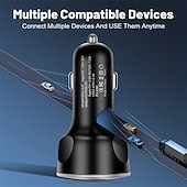abordables Chargeurs de voiture-250w pd chargeur de voiture usb charge rapide type c adaptateur de téléphone usb dans la voiture pour chargeur rapide de voiture