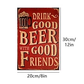 ieftine semn metalic de tablă-1 buc. placă de tablă retro din metal, semn de tablă de bere, semne de baruri vintage, decor de perete, pictură pentru agățat de perete pentru decorarea casei, semn de tablă din metal,