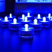 levne Podvodní světla-12ks vodotěsná ponorná mini led světla čajová svíčková podvodní led lampa na svíčku pro akvarijní dekorace do vázy na svatební párty