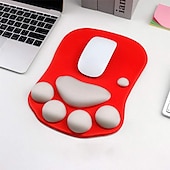abordables Tapis de Souris-Tapis de souris 3d ergonomique avec repose-poignet patte de chat mignon repose-poignet en silicone doux et confortable tapis de souris tapis de poignet anti-dérapant pour ordinateur jeu d&#039;ordinateur