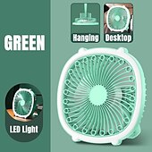 cheap Fans-Mini Eight-Claw Clip Fan – USB Rechargeable Portable Luminous Fan, Hangable and Bendable Design with Three Wind Shields