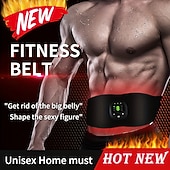 abordables Appareils de massage corporels-1 ensemble stimulateur de muscles abdominaux toner musculaire portable électrique ems entraîneur musculaire appareil de fitness sans fil intelligent pour hommes et femmes exercice de bureau à domicile