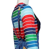 olcso Férfi jelmezek-szett Chucky jelmez jumpsuit környakú pulóver narancssárga paróka 3 db film tv téma Chucky cosplay jelmez ruhák felnőtteknek gyerekek unisex férfiak nők fiúk lányok ijesztő babák cosplay jelmez