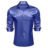 voordelige strijkvrije overhemden voor heren-Voor heren Overhemd Strijkvrij overhemd Bruiloft Uitgaan Wijn Lichtgroen Leger Groen Marine Blauw Lange mouw Strijkijzer Lente Herfst Kleding
