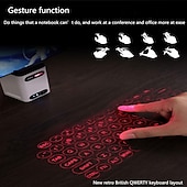 abordables Claviers-projection laser clavier laser virtuel téléphone portable bluetooth sans fil écran de projection tactile infrarouge bureau portable clavier