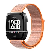 זול להקות שעונים של Fitbit-צפו בנד ל פיטביט Versa 2 / Versa Lite / Versa SE / Versa בד ניילון תַחֲלִיף רצועה רך נושם לולאת ספורט צמיד