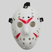 preiswerte Masken-Jason Vorhees Jason Voorhees Maske Haloween Figuren Erwachsene Herren Damen Grusel Gruseliges Kostüm Halloween Karneval Einfaches Karnevalskostüm
