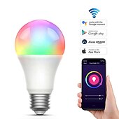 abordables Luces inteligentes-E26 Bombilla LED Inteligente Tuya A19 Control por Voz Alexa Regulación y Coloración Wifi Bombilla A70 Luz RGBCW 9W15W