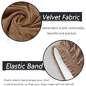 cheap Armchair Cover &amp; Armless Chair Cover-Wingback Chair Cover Velvet Grey Sofa Chair Slipcover For Bar Coffe Patio Garden Washable Removable Party Home Hotel