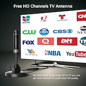 economico Box tv-antenna tv digitale hdtv amplificata portata 3600 miglia indoor outdoor w/base magnetica