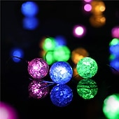 economico Striscie luci a batteria-led crystal clear ball string luce fata flessibile luci ghirlanda 1m 3m 30leds per la festa di nozze albero di natale decorazioni per le vacanze illuminazione