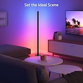 cheap Smart Lights-Graffiti Intelligent WiFi LED Smart Light LED Floor Lamp, Mesh Red Light with Music Sync, Color Changing Corner Standing Lamp with Remote &amp; App Control, Timer, Ambiance Corner Lamp