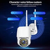 cheap Indoor IP Network Cameras-Five Lens HD 1080P/720P Wireless Speed Dome PTZ WiFi IP Camera Two-way Intercom Full Color Night Vision Motion Detection 5G Dual-band IP66 Waterproof Indoor and Outdoor Surveillance Camera