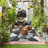abordables Alfombras de impresión digital 3D-Alfombra geométrica para sala de estar, alfombra abstracta, alfombra para dormitorio, mesa de café rectangular cubierta junto a la cama
