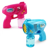 economico Sport e divertimento all&#039;aria aperta-1pc pistola a bolle macchina a bolle automatica modelli rossi e blu vano batteria che soffia bolle elettriche giocattoli creativo piccolo regalo accessori per feste forniture per feste di compleanno