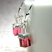 abordables Boucles d&#039;oreilles-Femme Boucles d&#039;Oreille Classique Précieux Mode simple Des boucles d&#039;oreilles Bijoux Blanche / Rouge / Bleu Pour Mariage Soirée 1 paire