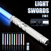 cheap Light Up Toys-Light Up Toys Metal Hilt 3 Sound Modes Rechargeable Force FX Heavy Dueling Light Toys Set Cosplay Children Adults for Hallown for Christmas Gifts