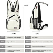 olcso Könyvtáskák-1db crossbody hátizsák mellkas táska fülhallgató lyukkal utazó hátizsák többfunkciós hátizsák hátsó iskolatáska