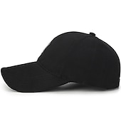 cheap Men&#039;s Hats-Men&#039;s Baseball Cap Black White Cotton Travel Beach Outdoor Vacation Plain Adjustable Fashion