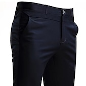 preiswerte Schlank-Herren Anzughosen Hose Hosen Hose Freizeithose Anzughose Tasche Einfarbig tragbar Draussen In voller Länge Hochzeit Heim Arbeit Modisch Strassenmode weiß grau Schwarz elastisch