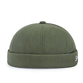 billiga Huvudbonader för herrar-Unisex Mössa Docker Cap Brättelösa hattar Svart Rubinrött Polyester Mode Ledigt Minimalism Utomhus Semester Slät Justerbara Mode
