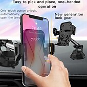 billiga Hållare till bilen-Telefonhållare för instrumentbräda telefonfäste för bilvindruta Spänne typ Justerbar Kan tas bort Telefonhållare för Bilar Instrumentbräda Kompatibel med Alla mobiltelefoner Mobiltelefonstillbehör