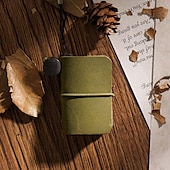 levne Notebooky a plánovače-Kůže zápisník Jednoduchý A7 2.9×4.1 palce Retro Kůže SoftCover Přenosná 64 stránky zápisník pro Cestovatelské Student