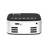 billige Projektorer-Nyeste mini prosjektor svart hvit HD 1080P bærbar utendørs hjemme teater prosjektor smarttelefon nettbrett laptop TV-stick valentinsdaggave