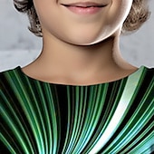 billiga Pojkens 3D Vision &amp; Geometri-Pojkar 3D Grafisk 3D Print T-shirt Långärmad 3D-tryck Sommar Vår Höst Sport Mode Streetwear Barn 3-12 år Utomhus Ledigt Dagligen Normal