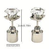 cheap Decorative Lights-2PCS LED Earring Light Up Crown Glowing Crystal Stainless Ear Drop Ear Stud Earring Jewelry
