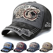 ieftine Şapcă de baseball pentru bărbaţi-Unisex Șapcă de baseball Negru Roșu-aprins 100% bumbac Spălat Călătorie Stiluri de Plajă În aer liber Vacanță Bloc Culoare Ajustabile Modă Protecție Ochi