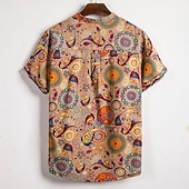 cheap Tops-Classical Retro Vintage Blouse / Shirt Hippie Fancy Dress Men's Carnival Masquerade Party / Evening Casual Daily Pride Parade Adults' Shirt Summer