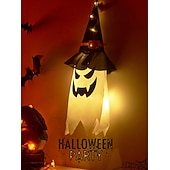 levne Osvětlení rekvizit na Halloween-halloween osvětlený duch led blikající ďábel festivalová dekorace zářící čaroděj duch klobouk světelná dekorace závěsná lucerna halloweenská dekorace světlo party bar atmosféra malý světelný řetězec dýně
