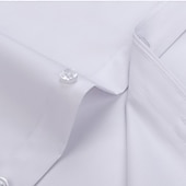cheap Men&#039;s Non Iron Shirts-Men&#039;s Work Shirt Non Iron Shirt Solid / Plain Color Wedding Office &amp; Career Light Blue Black White Dark Navy Long Sleeve Turndown All Seasons Clothing Apparel