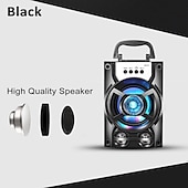 abordables Altavoces-altavoz portátil bluetooth 5.1v pa con / sin micrófono cambio de color luz led máquina de karaoke recargable compatible con tarjeta tf / usb fm, perfecto para fiestas