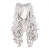 cheap Party Wigs-Wavy Blonde Ponytail Wig for Jean Cosplay Game Princess Golden Anime Hair Wigs with Pigtails Bangs Halloween Wigs