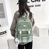 levne Bookbags-školní batoh bookbag kreslená mřížka pro studenty chlapce dívky multifunkční voděodolná velkokapacitní oxfordská tkanina školní taška batoh brašna 21,19 palce, dárek do školy